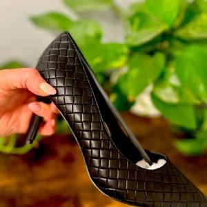 New, Black Just Fab heels Size 7.5 WIDE Super cute but too wide for my foot